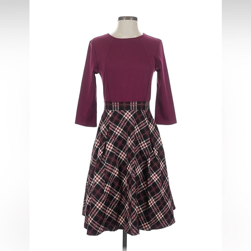 Missmay plaid‎ a line dress, small